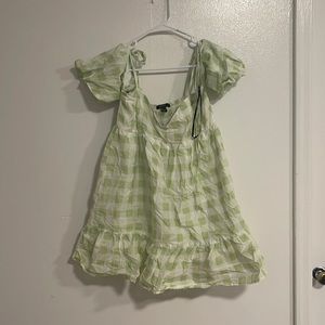 Forever 21 gingham off the shoulder dress